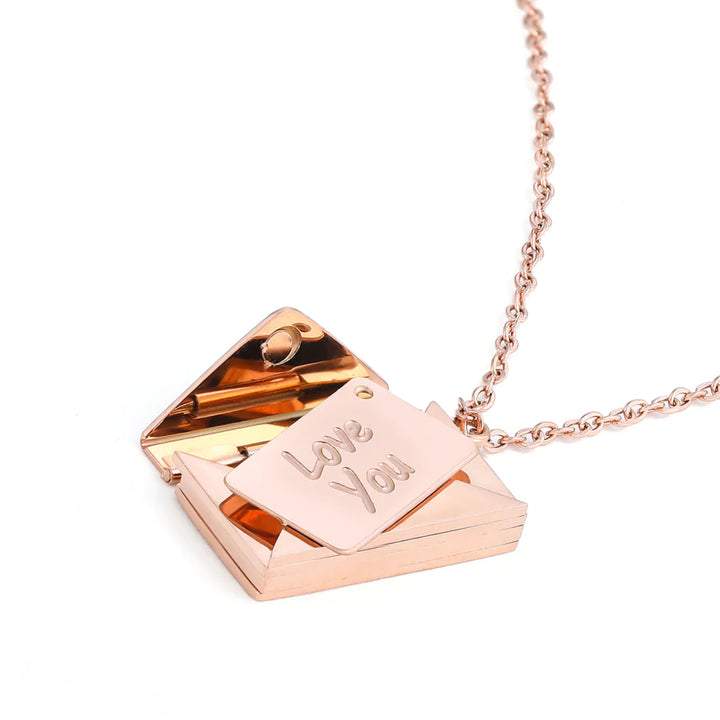 PERSONALIZED PHOTO/TEXT ENVELOPE LOVE LETTER NECKLACE